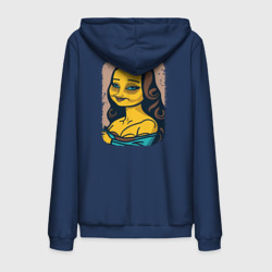 Мужская толстовка на молнии хлопок Simpsonized Mona Lisa