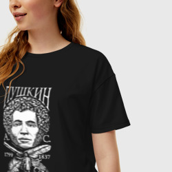 Женская футболка хлопок Oversize Александр Пушкин - фото 2