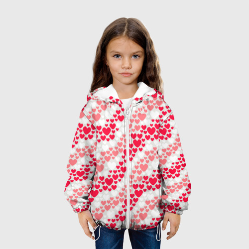 Детская куртка 3D Волны Любви - сердечки, цвет белый - фото 4