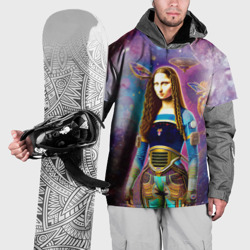 Накидка на куртку 3D Современная девушка по имени Джоконда