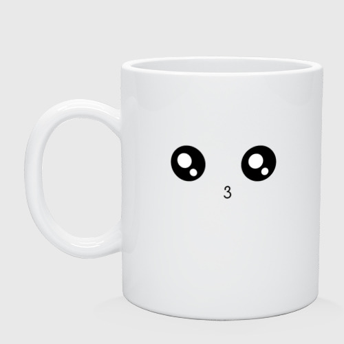 Кружка керамическая с принтом Fun cute emoji face, вид спереди #2