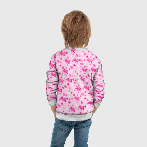 Детский свитшот 3D Барби, сердечки и цветочки, цвет 3D печать - фото 6
