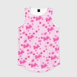 Мужская спортивная майка 3D Барби, сердечки и цветочки