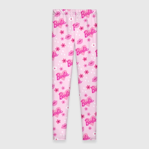 Леггинсы 3D Барби, сердечки и цветочки - фото 2