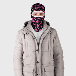 Балаклава 3D Черный фон, барби и цветы - фото 2