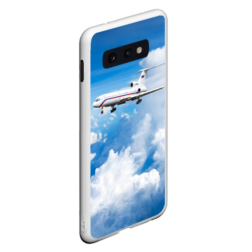 Чехол для Samsung S10E с принтом Ту-154 на высоте, вид сбоку #3