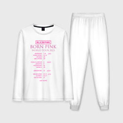 Мужская пижама с лонгсливом хлопок Blackpink world tour Born Pink постер