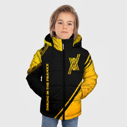 Зимняя куртка для мальчиков 3D Darling in the Franxx - gold gradient: надпись, символ - фото 2