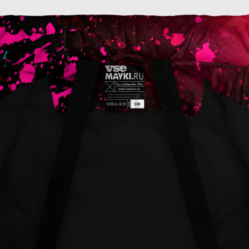 Женская зимняя куртка Oversize Goblin Slayer - neon gradient: по-вертикали, цвет черный - фото 7