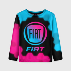 Детский лонгслив 3D Fiat - neon gradient