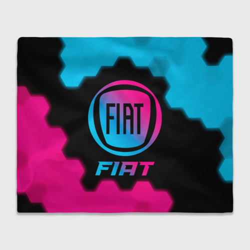 Плед 3D Fiat - neon gradient, цвет 3D (велсофт)