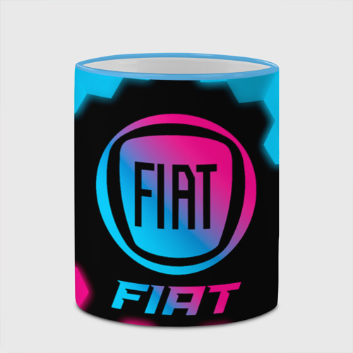 Кружка с полной запечаткой Fiat - neon gradient, цвет Кант небесно-голубой - фото 4
