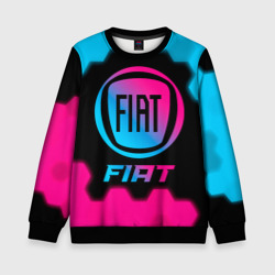 Детский свитшот 3D Fiat - neon gradient