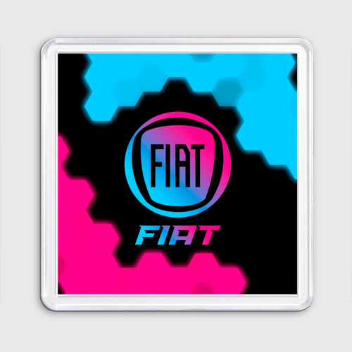 Магнит 55*55 Fiat - neon gradient