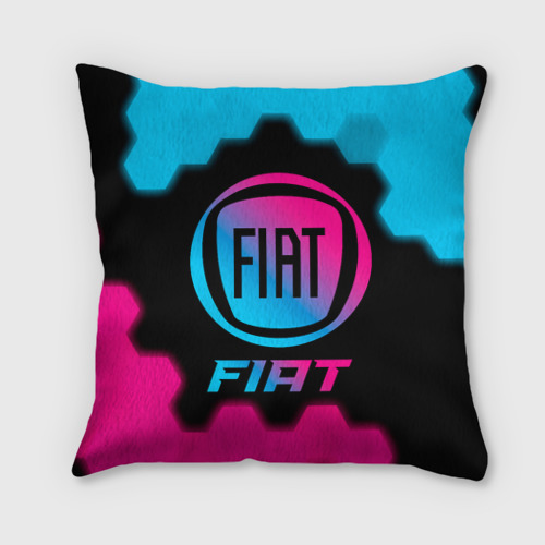 Подушка 3D Fiat - neon gradient