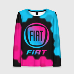 Женский лонгслив 3D Fiat - neon gradient