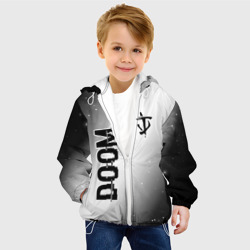 Детская куртка 3D Doom glitch на светлом фоне: надпись, символ - фото 2