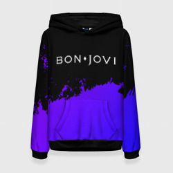 Женская толстовка 3D Bon Jovi purple grunge