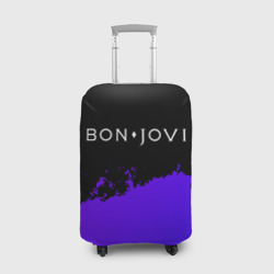 Чехол для чемодана 3D Bon Jovi purple grunge