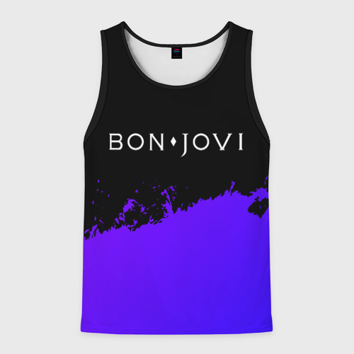 Мужская майка 3D Bon Jovi purple grunge, цвет 3D печать