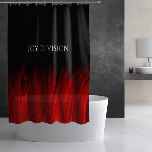 Штора 3D для ванной Joy Division red plasma - фото 2