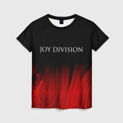 Женская футболка 3D Joy Division red plasma