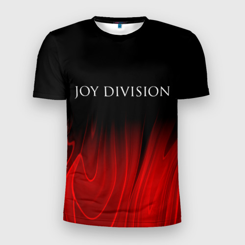 Мужская футболка 3D Slim Joy Division red plasma, цвет 3D печать