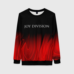 Женский свитшот 3D Joy Division red plasma