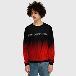 Мужской свитшот 3D Joy Division red plasma - фото 2