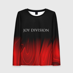 Женский лонгслив 3D Joy Division red plasma