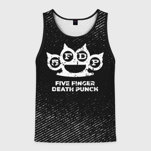 Мужская майка 3D Five Finger Death Punch с потертостями на темном фоне, цвет 3D печать