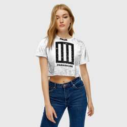 Женская футболка Crop-top 3D Paramore с потертостями на светлом фоне - фото 2
