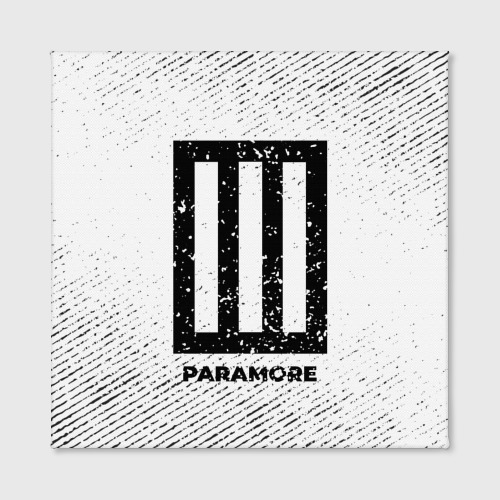 Холст квадратный Paramore с потертостями на светлом фоне, цвет 3D печать - фото 2