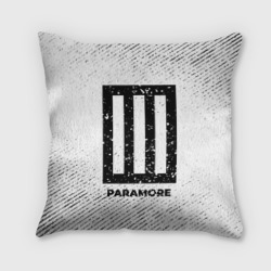 Подушка 3D Paramore с потертостями на светлом фоне