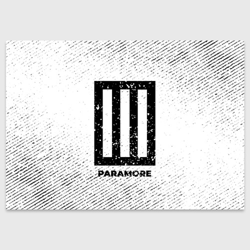 Поздравительная открытка Paramore с потертостями на светлом фоне, цвет белый