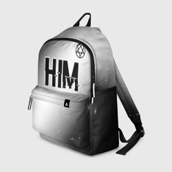 Рюкзак 3D HIM glitch на светлом фоне: символ сверху