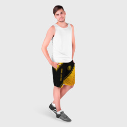 Мужские шорты 3D Three Days Grace - gold gradient: надпись, символ - фото 2