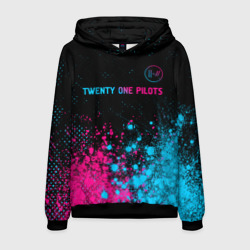 Мужская толстовка 3D Twenty One Pilots - neon gradient: символ сверху