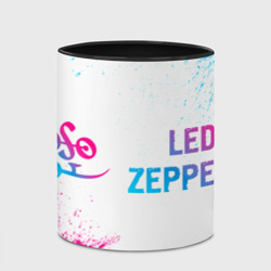 Кружка с полной запечаткой Led Zeppelin neon gradient style: надпись и символ - фото 2