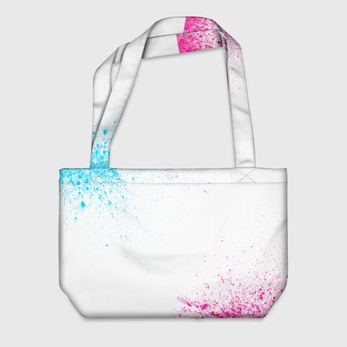 Пляжная сумка 3D Led Zeppelin neon gradient style: надпись и символ - фото 2