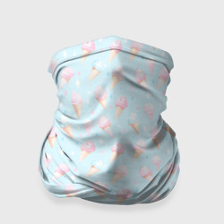 Бандана-труба 3D Цветное мороженое в пастельных цветах
