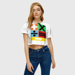 Женская футболка Crop-top 3D Эд Ширан математическая эра - фото 2