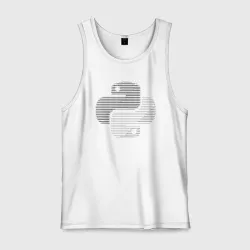 Мужская майка хлопок Python ASCII-art Светлая
