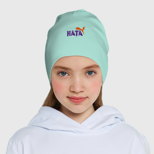 Детская шапка демисезонная Ната и лиса, цвет мятный - фото 5