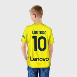 Детская футболка 3D Лаутаро Мартинес Интер форма 22-23 третья - фото 2