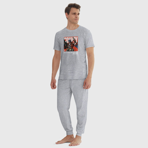 Мужская пижама хлопок с принтом Трансформеры: Оптимус Прайм, вид сбоку #3