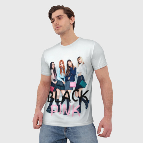 Мужская футболка 3D Blackpink girls, цвет 3D печать - фото 3