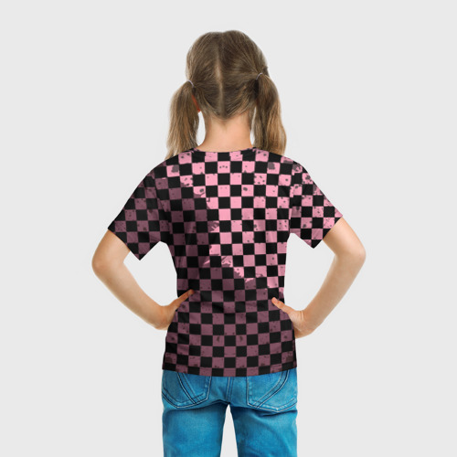 Детская футболка 3D с принтом Blackpink - girls, вид сзади #2