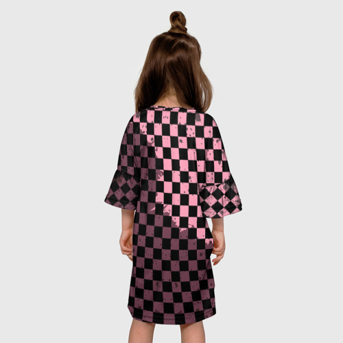 Детское платье 3D с принтом Blackpink - girls, вид сзади #2