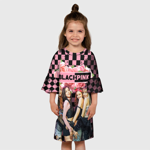 Детское платье 3D с принтом Blackpink - girls, вид сбоку #3